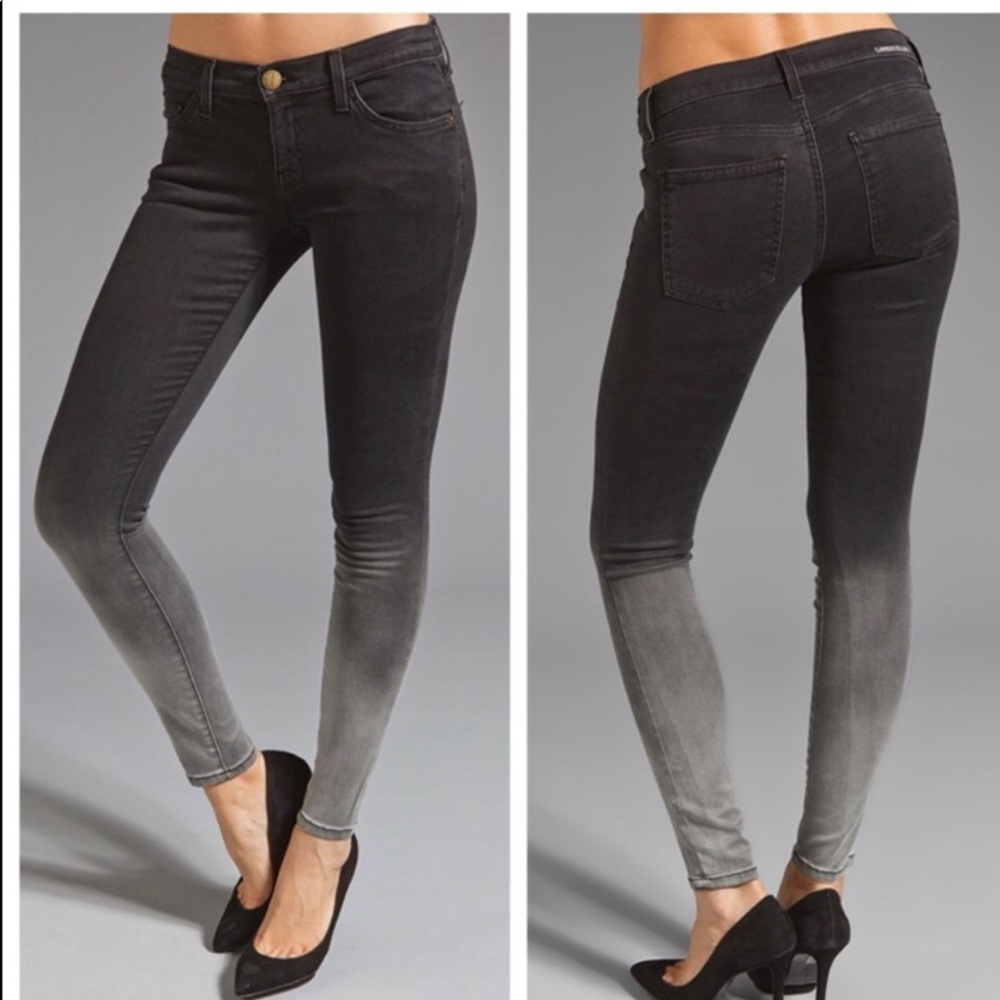 Current Elliott The Ankle Skinny Jeans Black Fade